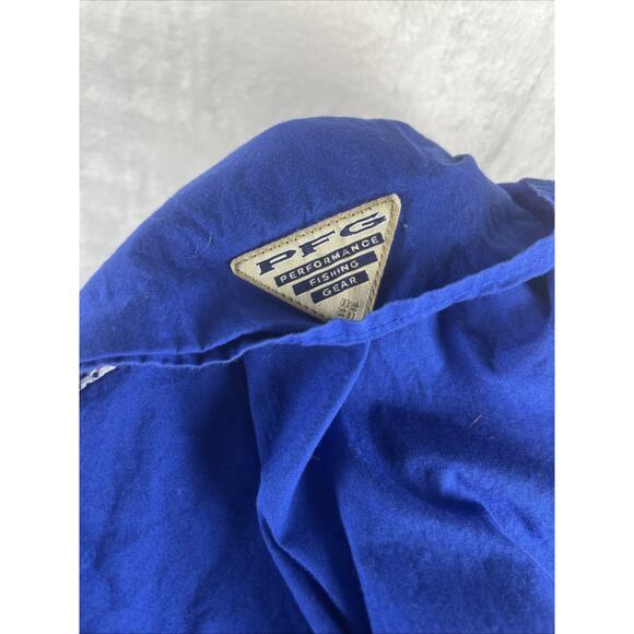 Florida Gators Columbia PFG Fishing Shirt Mens XL Large Blue Button Down Vented - Picture 9 of 11